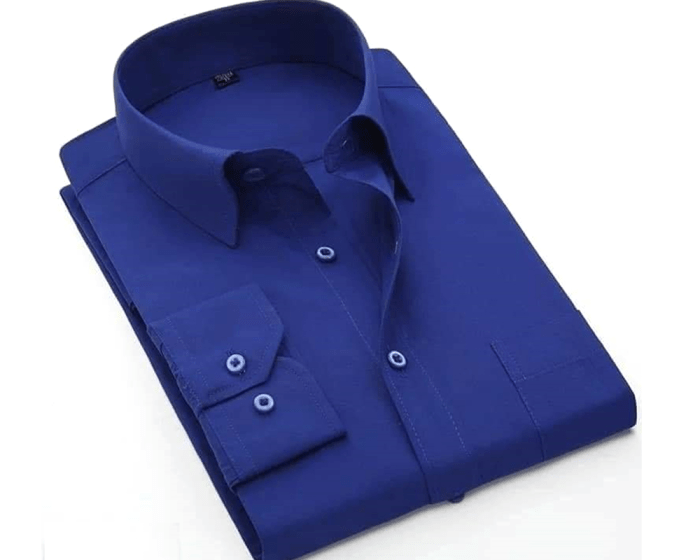  Mens Royal Blue Slim Fit Dress Shirt Elegant and Refined Style