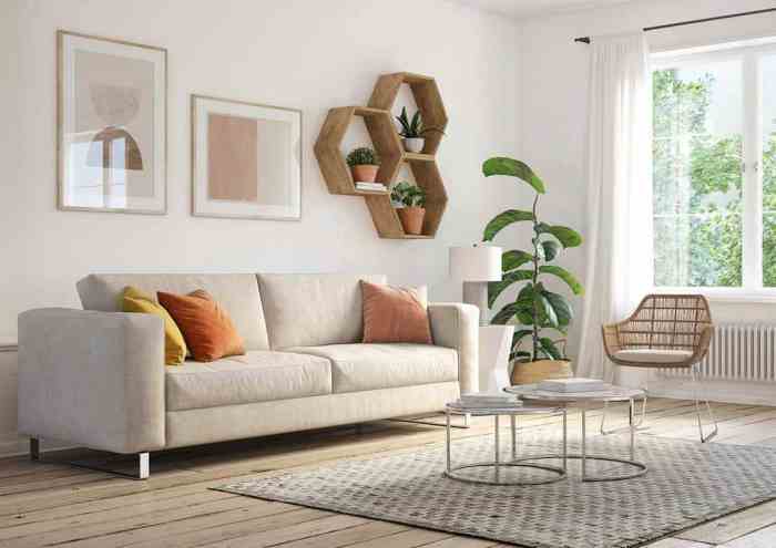 How to decorate a big family room wall