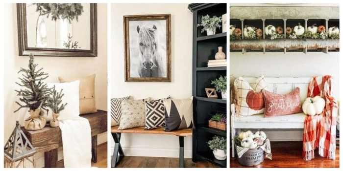 How to decorate bench in living room