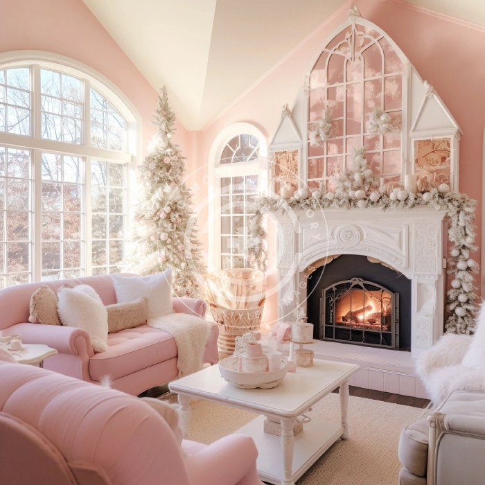 How to decorate a pink room for christmas